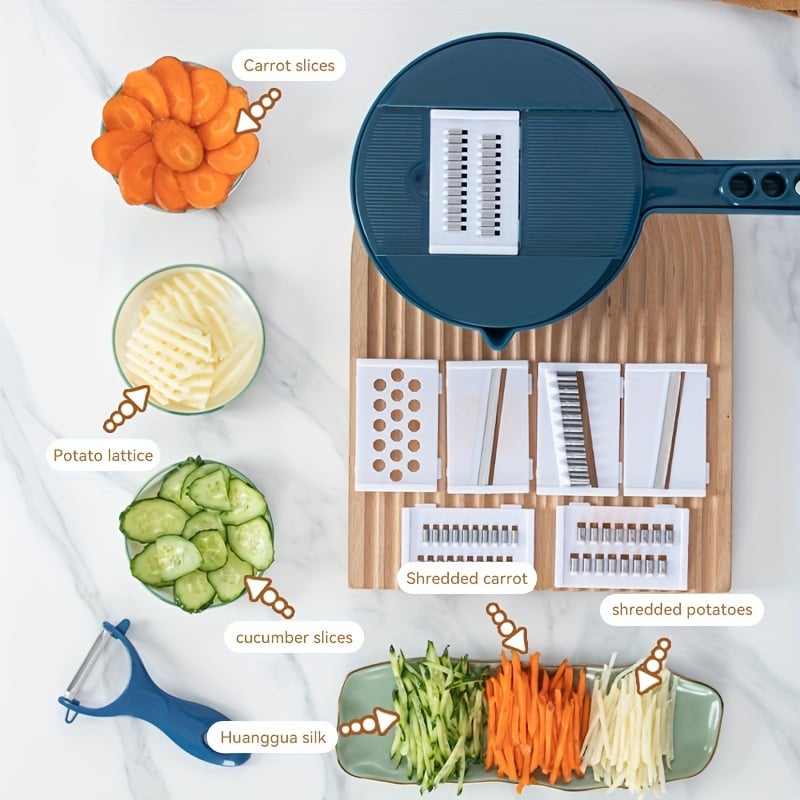 12-in-1 Multi-Functional Vegetable Chopper and Slicer - Perfect for Commercial Kitchens Cutting