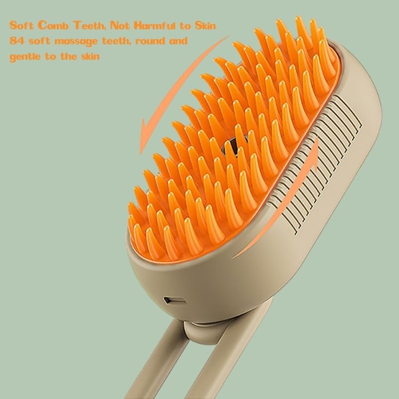 MSL 3-in-1 Steamy Dog Brush with Electric Spray – Cat & Dog Grooming Massager and Steamer Brush