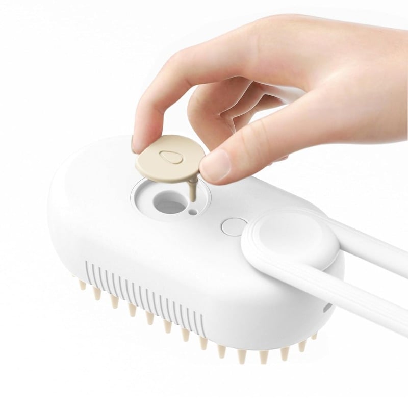 MSL 3-in-1 Steamy Dog Brush with Electric Spray – Cat & Dog Grooming Massager and Steamer Brush