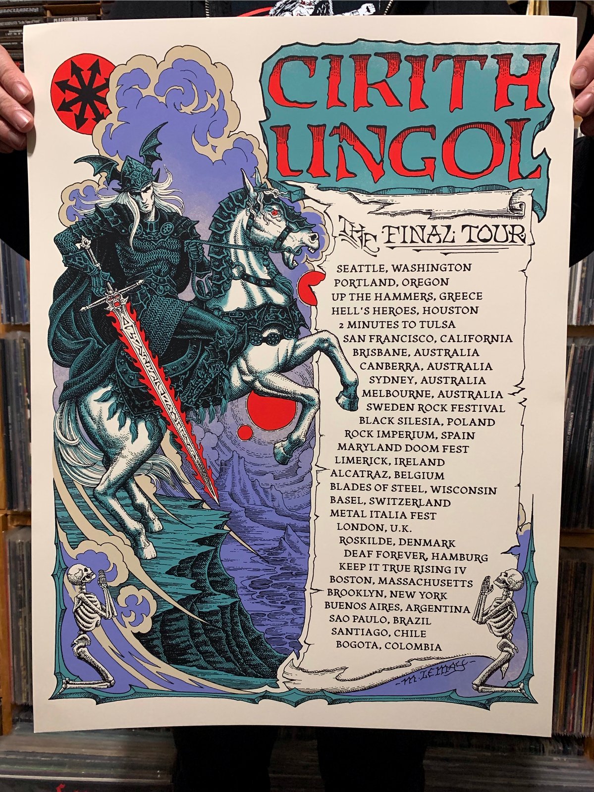 Cirith Ungol Final Tour poster print / Maegan LeMay art