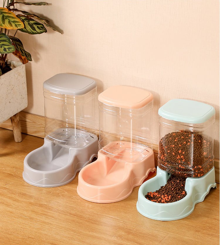 Pet automatic cat drinking bowl cat bowl large capacity dog bowl 3.8L combination food storage