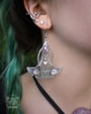 Seedling Earrings (silver coloured) - 3D printed *no metal!