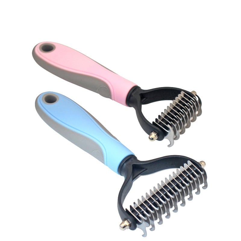 MSL Pet Cat Hair Removal Comb Brush – Dog Grooming Shedding Tools for Puppies & Cats