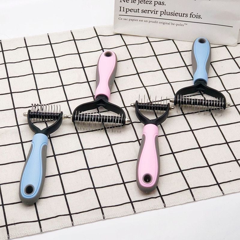MSL Pet Cat Hair Removal Comb Brush – Dog Grooming Shedding Tools for Puppies & Cats