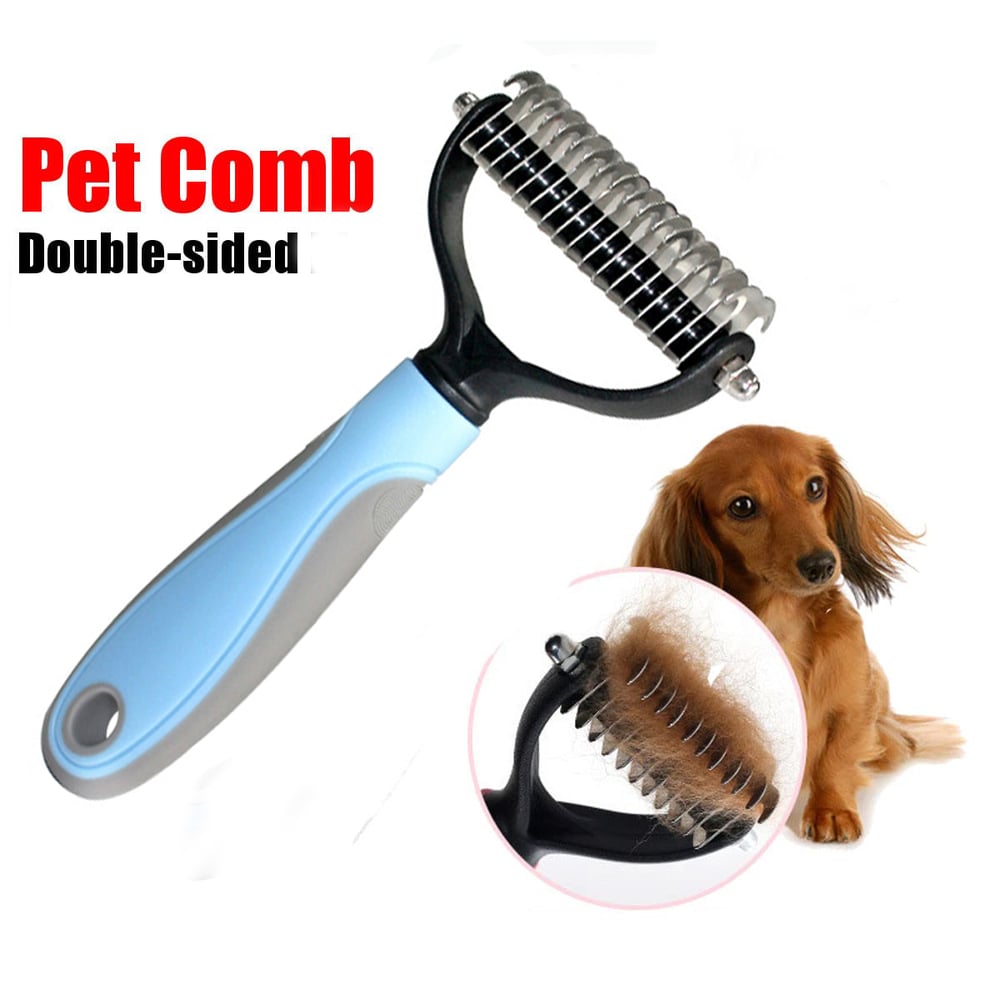 MSL Pet Cat Hair Removal Comb Brush – Dog Grooming Shedding Tools for Puppies & Cats