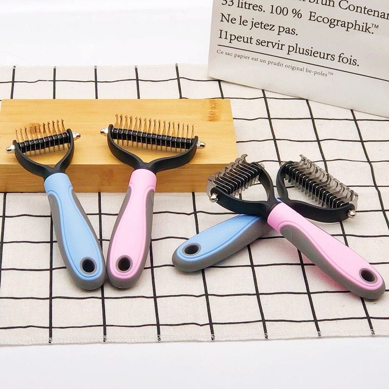 MSL Pet Cat Hair Removal Comb Brush – Dog Grooming Shedding Tools for Puppies & Cats