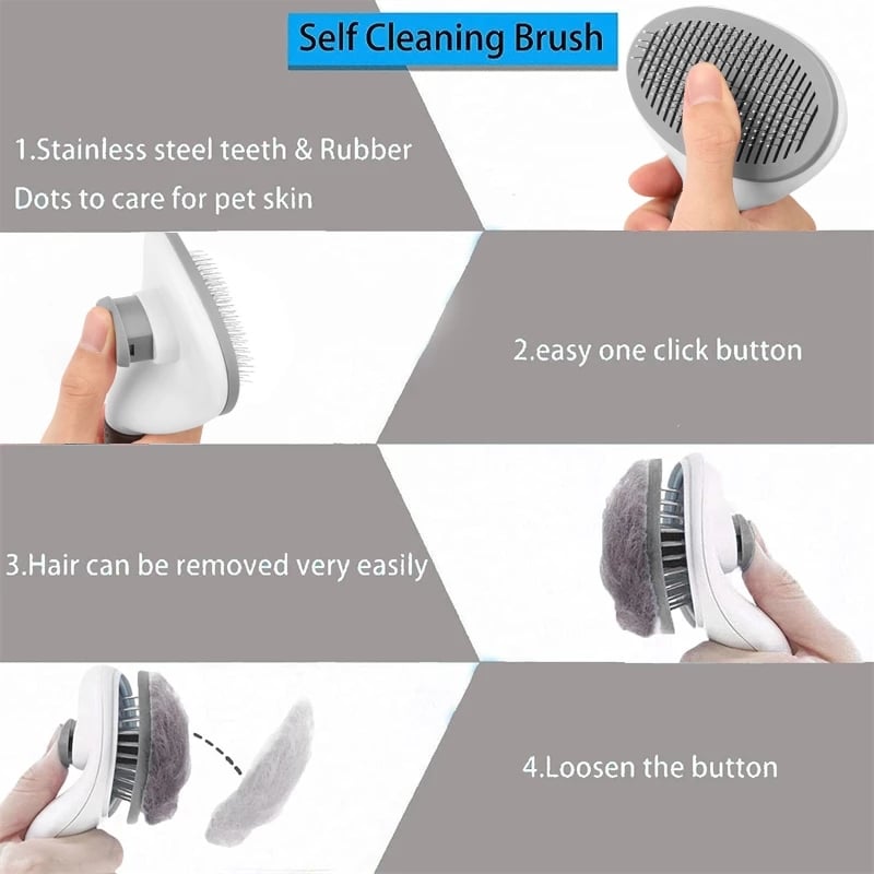 MSL Hair Remover Brush for Dogs and Cats – Non-Slip Beauty Grooming Tool