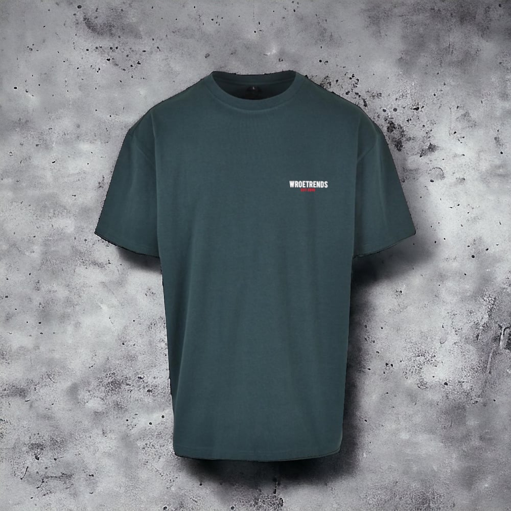 Image of BOTTLE GREEN - ESTABLISHED HEAVY OVERSIZED TEE