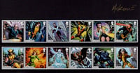 Image 2 of Royal Mail: X-Men Stamp Set (w/ Gold WOLVERINE Sketch)