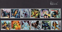 Image 2 of  Royal Mail: X-Men Stamp Set (w/ Silver WOLVERINE Sketch)