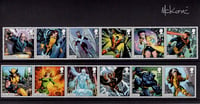 Image 2 of Royal Mail: X-Men Stamp Set  (w/ Silver WOLVERINE Sketch)