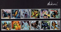 Image 2 of Royal Mail: X-Men Stamp Set (w/ Silver WOLVERINE Sketch)