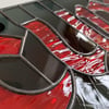 Stained Glass CUNT - dark grey & red