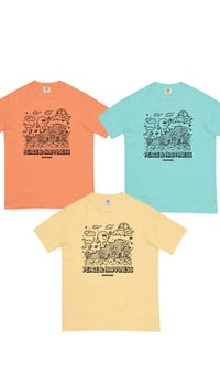 Image 1 of Peace + Happiness Unisex garment-dyed heavyweight t-shirt