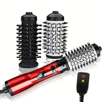 VIBERANT Hair Dryer and Hot Air Brush Red Thermal Brush For Hair