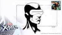 Royal Mail: X-Men First Day Envelope (w/ CYCLOPS Sketch and CYCLOPS Stamp)