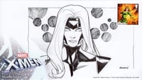 Royal Mail: X-Men First Day Envelope (w/ JEAN GREY Sketch and JEAN GREY Stamp)