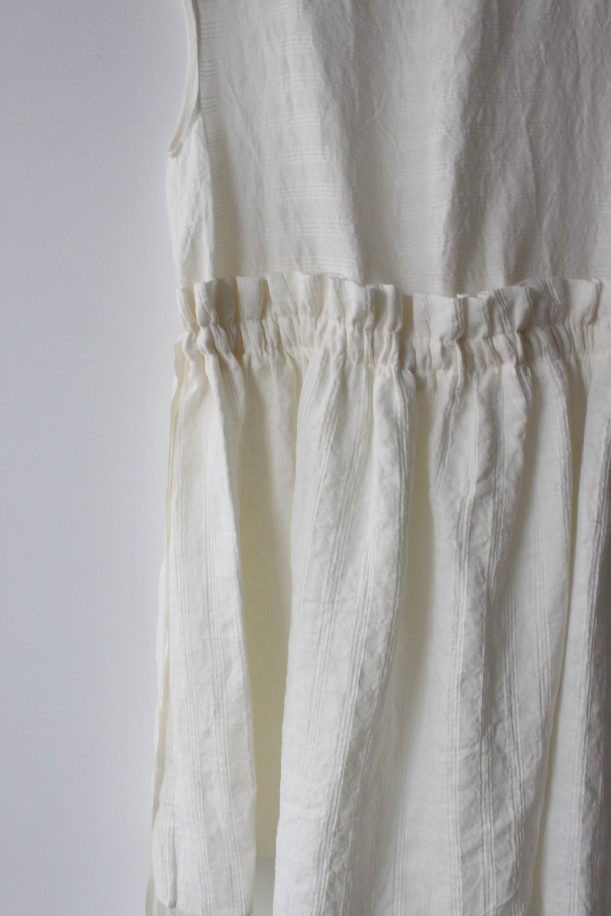 Archive- Irish linen gathered dress