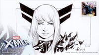 Royal Mail: X-Men First Day Envelope (w/ MAGIK Sketch and PROFESSOR XAVIER Stamp)