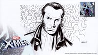 Royal Mail: X-Men First Day Envelope (w/ SEBASTIAN SHAW Sketch and ANGEL Stamp)