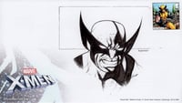 Royal Mail: X-Men First Day Envelope  (w/ WOLVERINE Sketch and WOLVERINE Stamp)