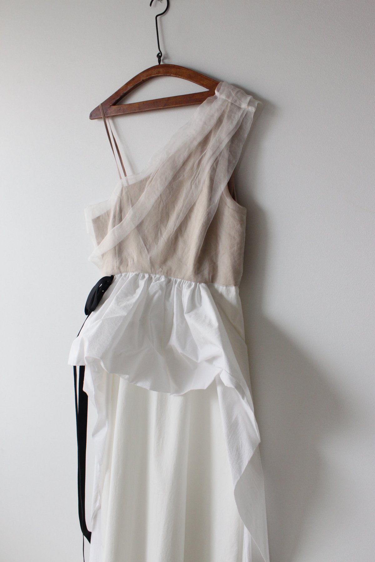 Prototype- One-shoulder layered cotton dress