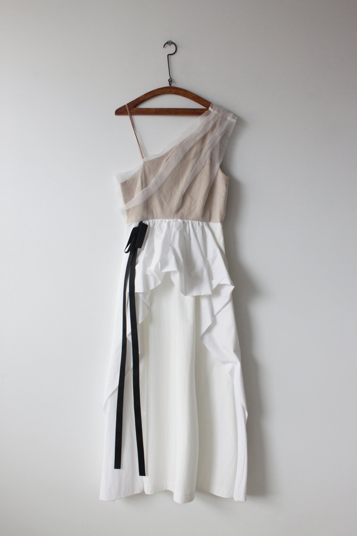 Prototype- One-shoulder layered cotton dress