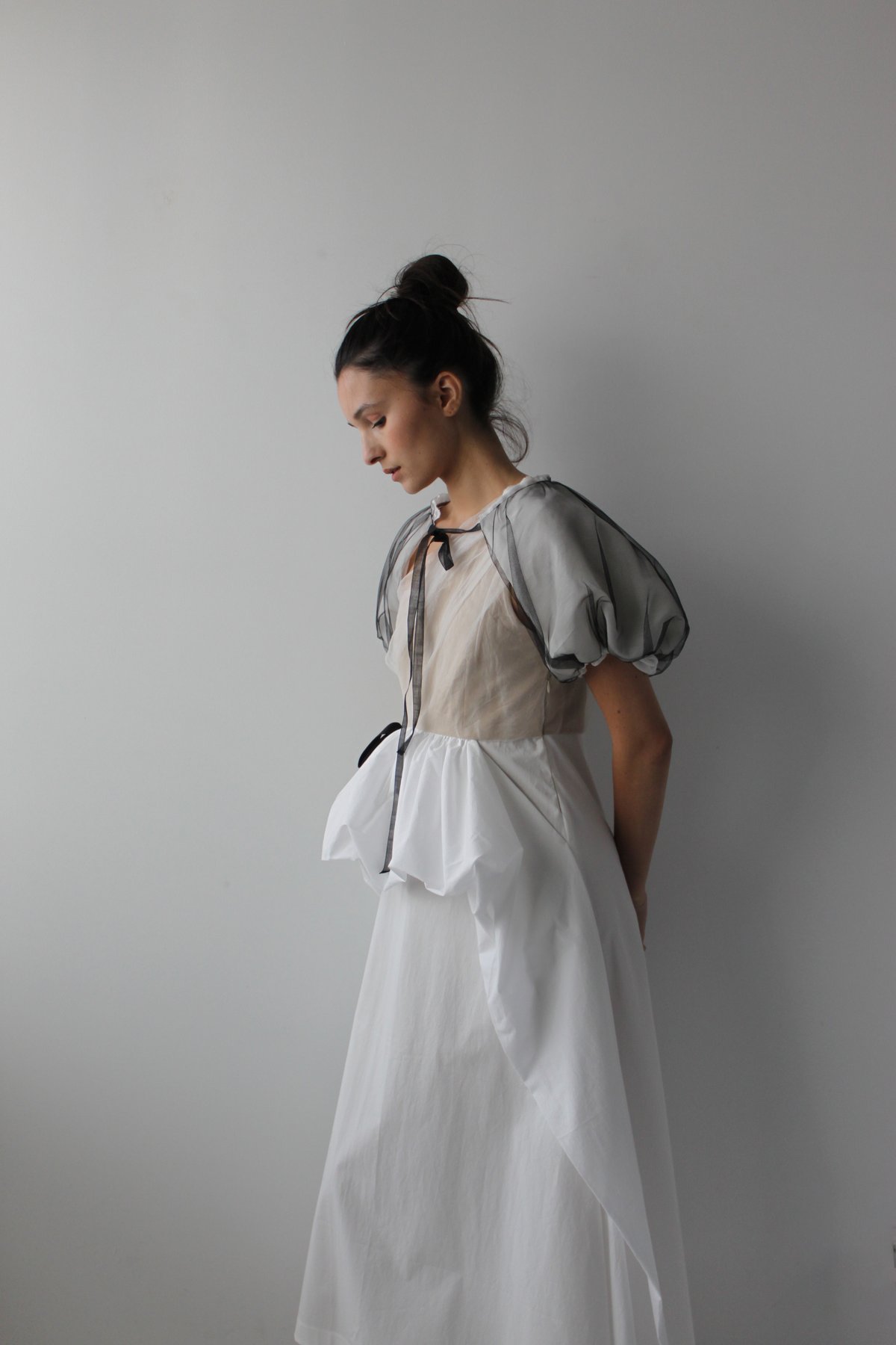 Prototype- One-shoulder layered cotton dress