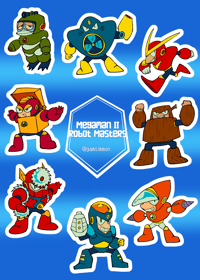 MM2 Robot Masters || Sticker Sheet