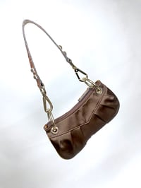 Image 4 of 🎀 ANGEL CAPSULE 🎀 GUESS 2000S MICRO BROWN SATIN POUCH