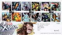 Royal Mail: X-Men First Day Cover (w/ SABRETOOTH Sketch and Stamp Set) 20/50