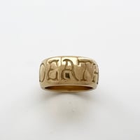 Image 3 of TILL DEATH 11mm DOME Band 10K SOLID GOLD