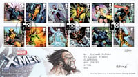 Royal Mail: X-Men First Day Cover (w/ WOLVERINE Sketch and Stamp Set) 25/50