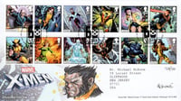 Royal Mail: X-Men First Day Cover (w/ WOLVERINE Sketch and Stamp Set) 28/50