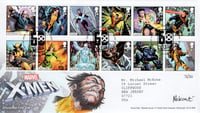 Royal Mail: X-Men First Day Cover (w/ WOLVERINE Sketch and Stamp Set) 31/50