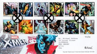 Royal Mail: X-Men First Day Cover (w/ NIGHTCRAWLER Sketch and Stamp Set) 44/50