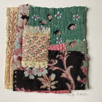 Unframed textile collage