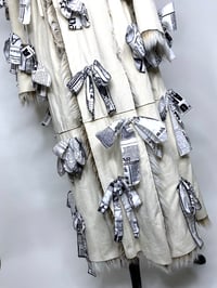 Image 5 of 🎀 ANGEL CAPSULE 🎀 UNIQUE PIECE VINTAGE FAKE FUR COAT CUSTOMIZED WITH GAZETTE PRINT BOWS