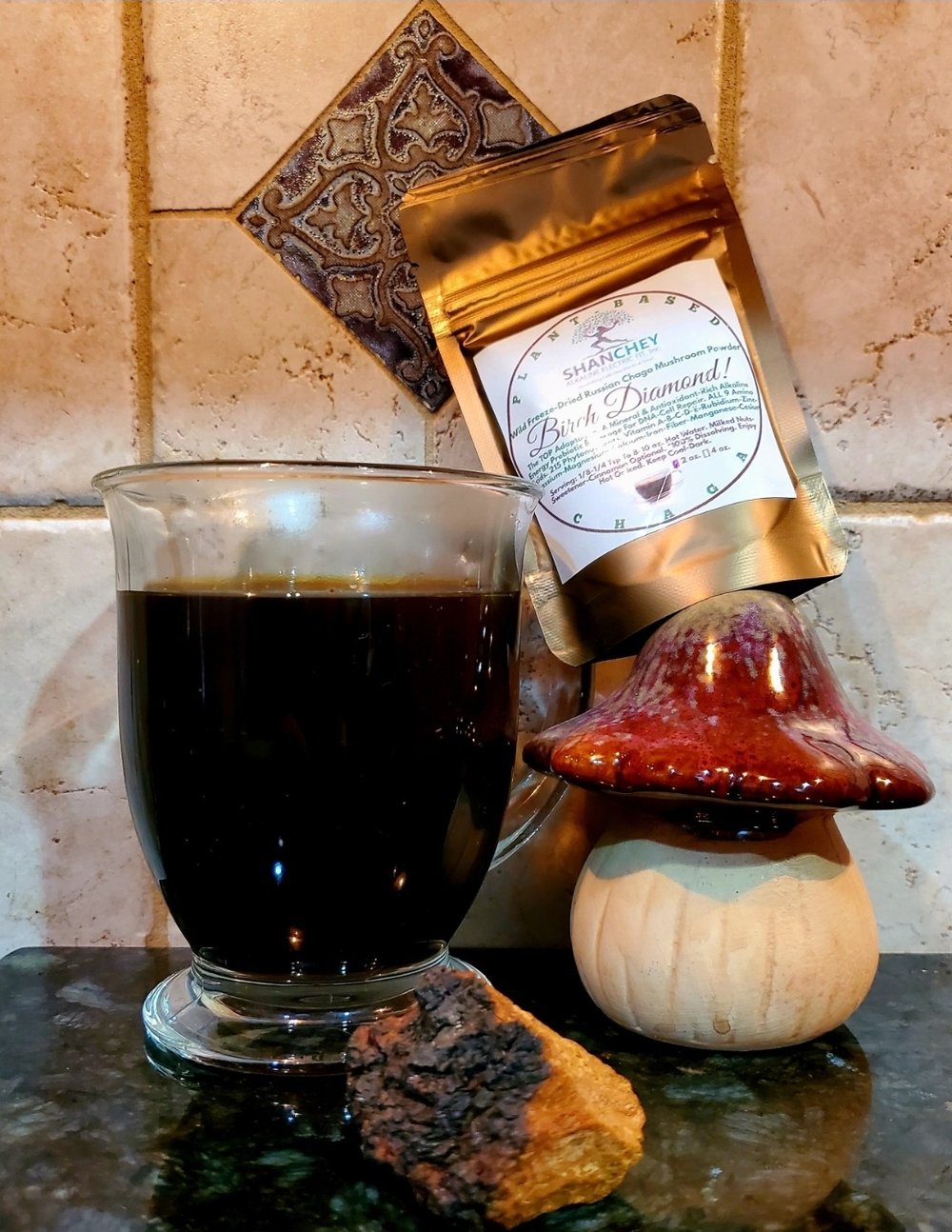 WILD MEDICINAL MUSHROOMS: Lion's Mane-Chaga-Turkey Tail-Maitake-Cordyceps (Himalayan Viagra). DNA.