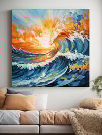 Image 1 of Across The Ocean Canvas Print