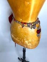 Image 3 of 🎀 ANGEL CAPSULE 🎀 UNIQUE PIECE HANDMADE UPCYCLED RED SATIN BELT OR NECKLACE