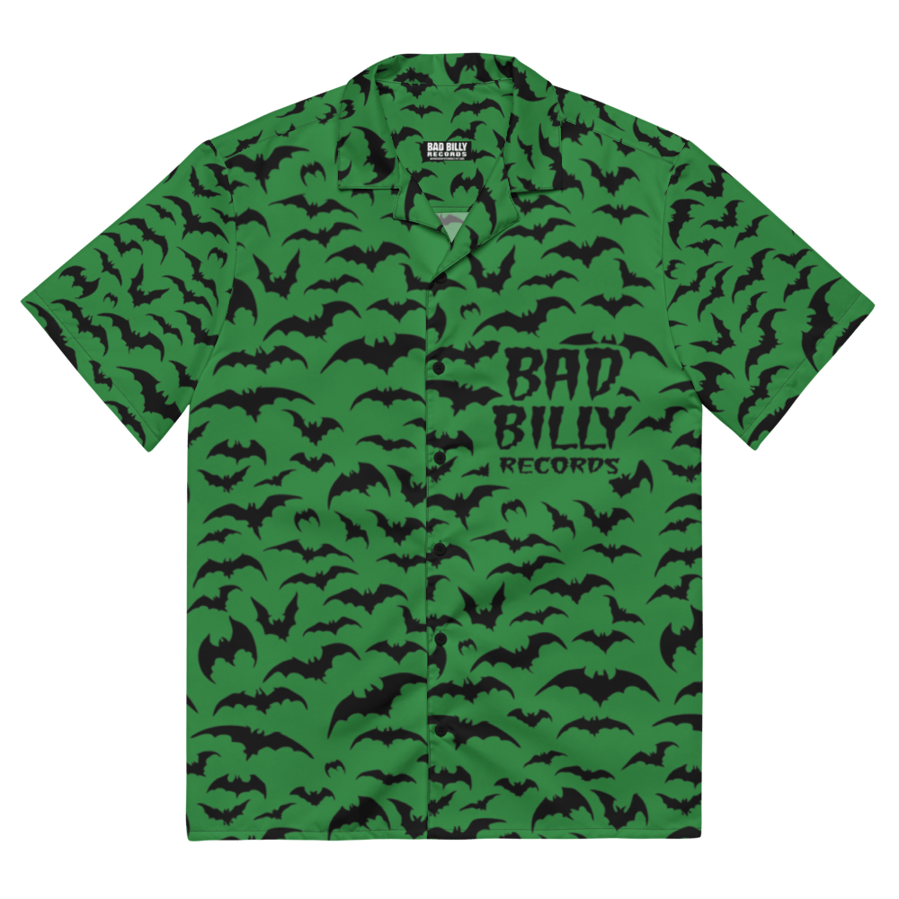 HAWAII BATS GREEN (BUTTON UP SHIRT) BAD BILLY RECORDS