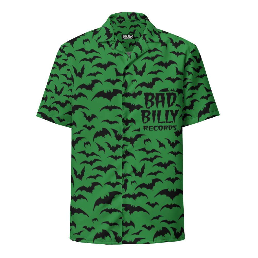 HAWAII BATS GREEN (BUTTON UP SHIRT) BAD BILLY RECORDS