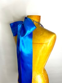 Image 6 of 🎀 ANGEL CAPSULE 🎀 UNIQUE PIECE 🎀 HANDMADE UPCYCLED BLUE SATIN BELT OR NECKLACE