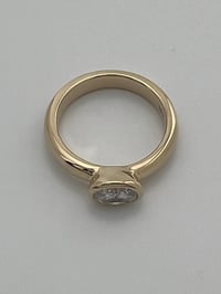 Image 4 of OVAL MOISSANITE 10K SOLID GOLD Engagement Ring