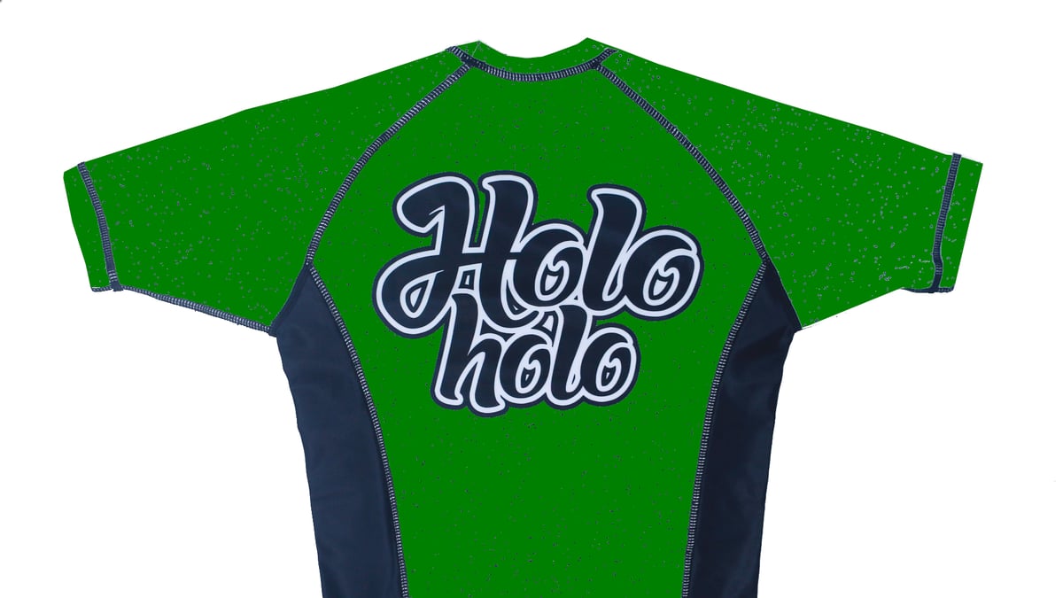 Image of (PREORDER) HOLO HOLO Rash Guard - GREEN