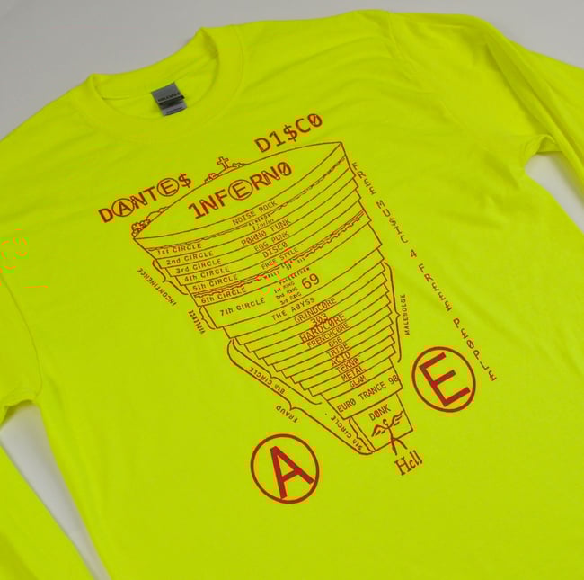 DANTE'S DISCO INFERNO - Fluorescent yellow longsleeve