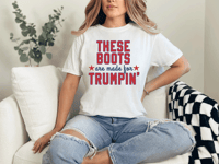 Image 1 of These Boots Are Made for Trumping' Unisex garment-dyed heavyweight t-shirt