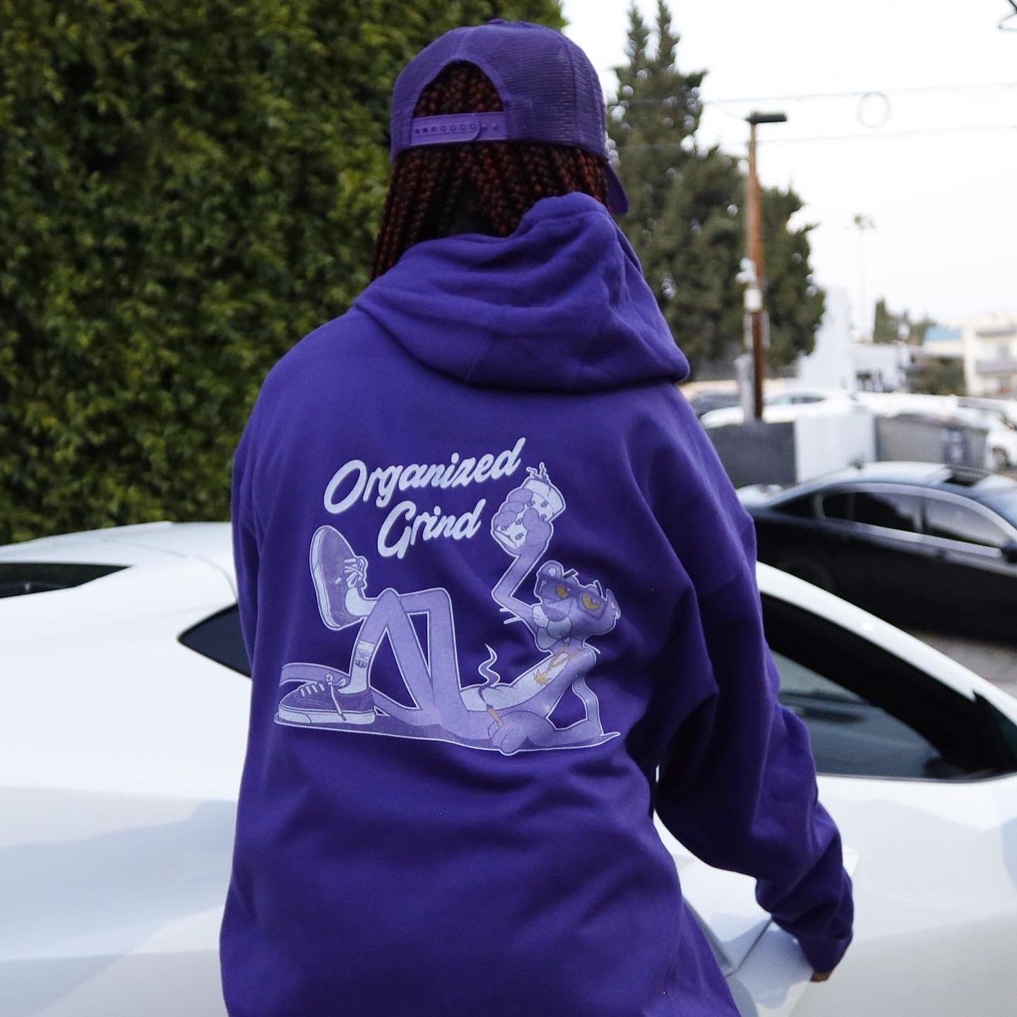 Image of New Purple Panther Hoodie + OG Trucker Hat 