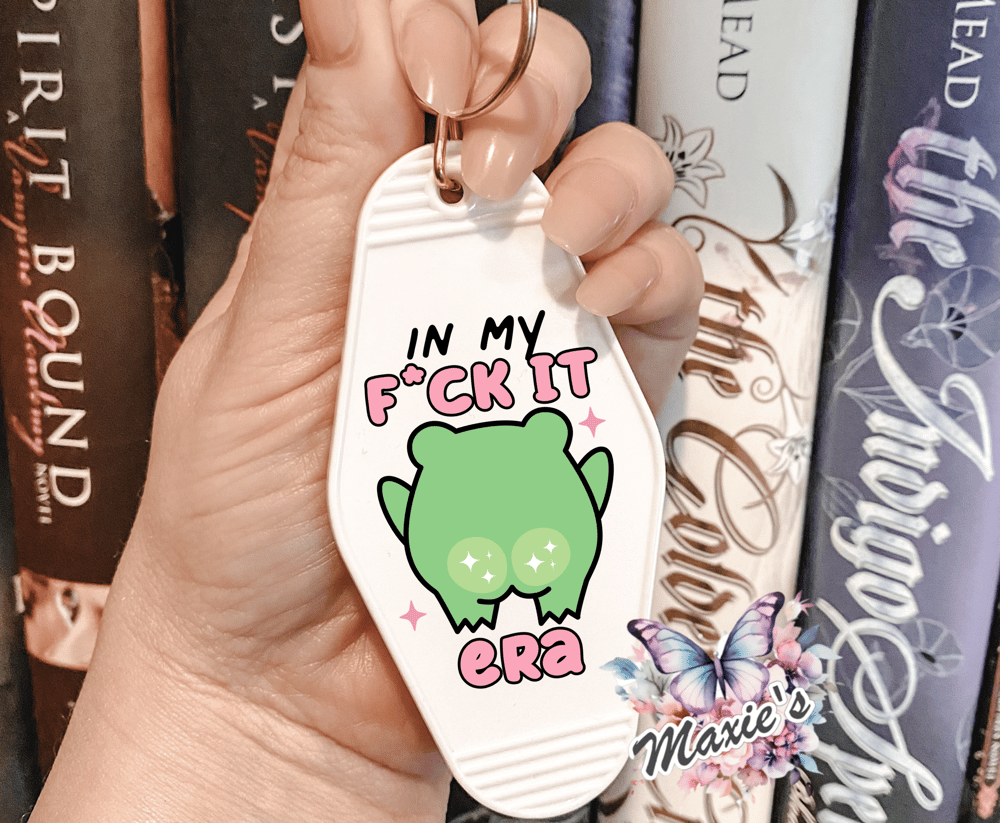 Image of In My Fxck It Era 🐸 UVDTF Motel Keychain Decal 